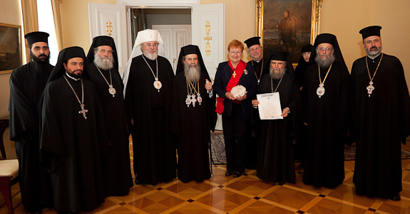 Jerusalemin ja koko Palestiinan patriarkka Teofilos III tapasi presidentti Halosen.
