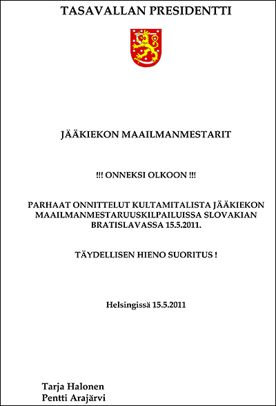 Copyright &copy; Tasavallan presidentin kanslia