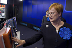 Presidentti Halonen vieraili 21. lokakuuta 2011 NASDAQ-pörssissä, jossa hän toimi päätöskellon soittajana. © 2011, The NASDAQ OMX Group, Inc