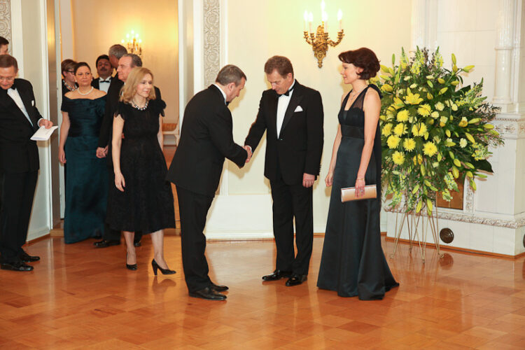 Dinner for the diplomatic corps at the Presidential Palace 24 April 2012. Copyright © Office of the President of the Republic of Finland