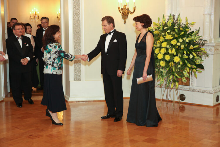 Dinner for the diplomatic corps at the Presidential Palace 24 April 2012. Copyright © Office of the President of the Republic of Finland