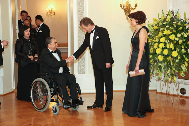 Dinner for the diplomatic corps at the Presidential Palace 24 April 2012. Copyright © Office of the President of the Republic of Finland