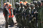  Efter anfallet talade president Niinistö till truppen. Copyright © Republikens presidents kansli 