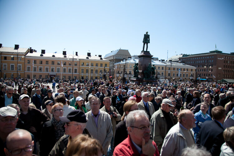 Dagen för försvarets fanfest i Helsingfors den 4 juni 2012. Copyright © Republikens presidents kansli