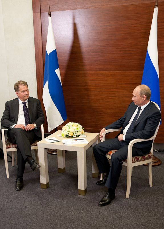  Presidentti Niinistö ja presidentti Putin kahdenvälisissä keskusteluissa. Copyright © Tasavallan presidentin kanslia 
