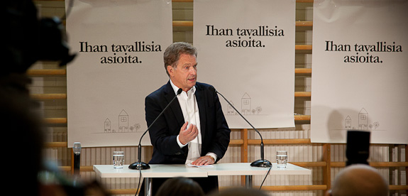 President Niinistö betonade att alla vuxnas insatser behövs i förebyggandet av utslagningen av de unga. Copyright © Republikens presidents kansli