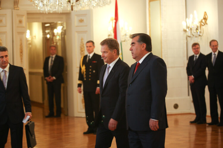 Working visit President of Tajikistan Emomali Rahmon to Finland on 23–25 October 2012. Copyright © Office of the President of the Republic of Finland 