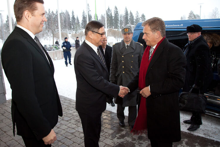 Besök till Villmanstrand och östgränsen den 16.1.2013. Copyright © Republikens presidents kansli