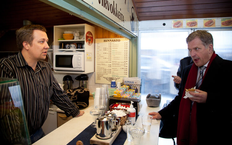 Besök till Villmanstrand och östgränsen den 16.1.2013. Copyright © Republikens presidents kansli