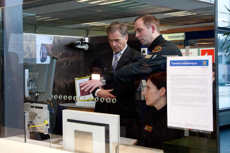 Visit to Lappeenranta and Eastern Border on 16 January 2013. Copyright © Office of the President of the Republic of Finland