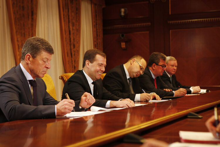  President Niinistö and Prime Minister Medvedyev in Moscow on 11 February 2013. Photo: Lehtikuva 