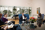 President Niinistö met Finnish journalists after official discussions. Photo: Lehtikuva 
