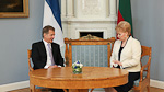             Presidentit keskustelivat myös Itämeren alueen yhteistyöstä sekä ajankohtaisista EU- ja kansainvälisistä kysymyksistä puhuttiin. Copyright © Tasavallan presidentin kanslia 