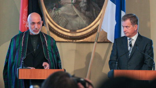 Afganistanin presidentin Hamid Karzain työvierailu 29.4.2013. Copyright © Tasavallan presidentin kanslia