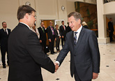 Presidentti Niinistö ja Latvian pääministeri Valdis Dombrovskis. Copyright © Tasavallan presidentin kanslia 