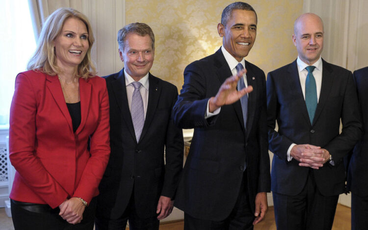 President of the United States and Nordic leaders in Stockholm on 4 September 2013. Photo: Lehtikuva 