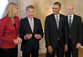 President of the United States and Nordic leaders in Stockholm on 4 September 2013. Photo: Lehtikuva