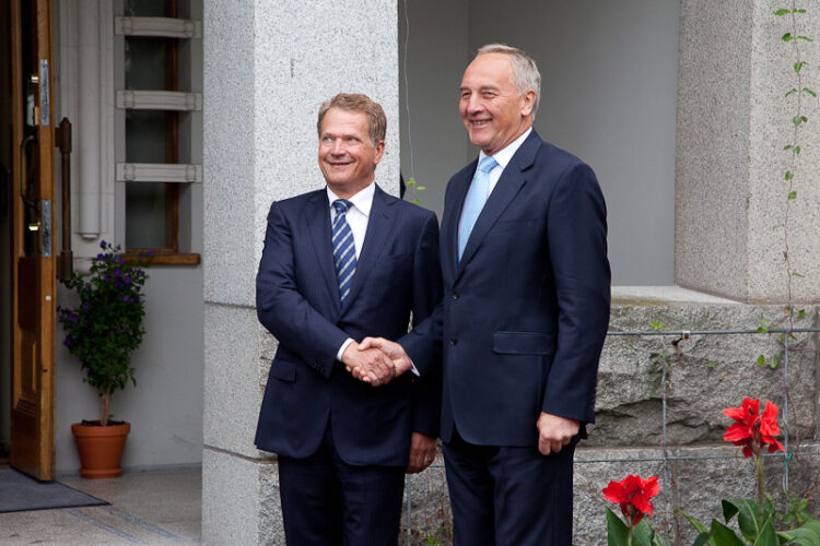 Arbetsbesök av Lettlands president den 23 juli 2012.  Copyright © Republikens presidents kansli