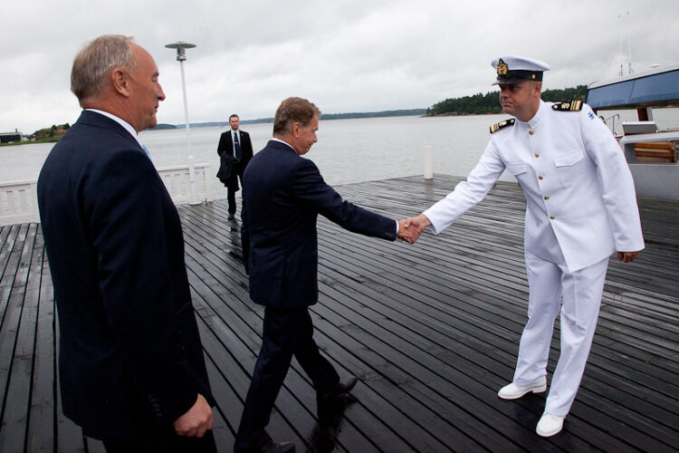 Working visit of President of Latvia Andris Berzins on 23 July 2012.  Copyright © Office of the President of the Republic of Finland