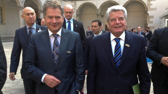  Presidentti Niinistö ja Saksan liittopresidentti Joachim Gauck. Copyright © Tasavallan presidentin kanslia 