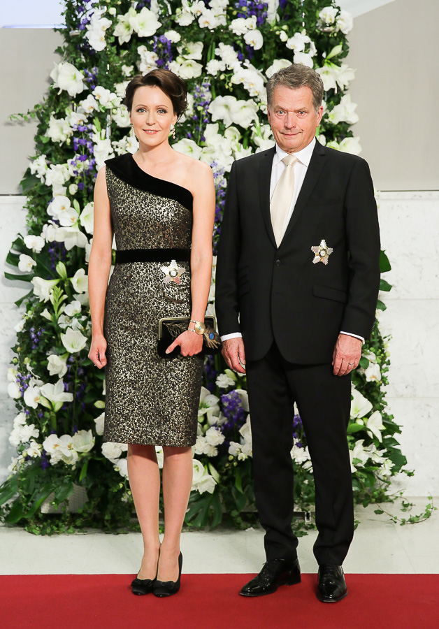  Tasavallan presidentti Sauli Niinistö ja puoliso Jenni Haukio ennen itsenäisyyspäivän juhlakonsertin ja vastaanoton alkua. Copyright © Tasavallan presidentin kanslia