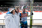  Ski jumper Janne Ahonen after his second round jump in the Normal Hill competition. Before the competition Ahonen gave the President his biography, Kuningaskotka (‘The King Eagle‘). Copyright © Office of the President of the Republic