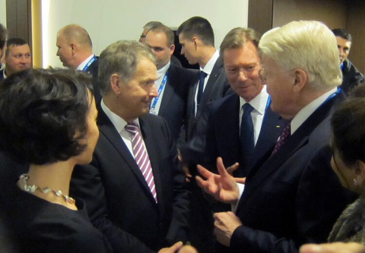  Grand Duke Henri of Luxembourg and President of Iceland Ólafur Ragnar Grímsson (right). Copyright © Office of the President of the Republic 