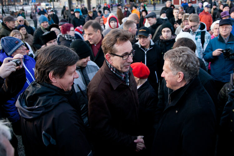 Besök till Joensuu den 25.2.2014. Copyright © Republikens presidents kansli 