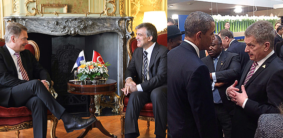 On Monday, President Niinistö met President of Turkey Abdullah Gul (left picture) and President of the United States Barack Obama. Copyright © Office of the President of the Republic