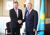  President Sauli Niinistö and President of Kazakstan Nursultan in The Hague on Monday 24 March 2014 . Copyright © Office of the President of the Republic 