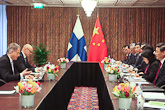 President of the Republic Sauli Niinistö met with Mr Xi Jinping, President of the People's Republic of China, on Sunday 23 March 2014 in Noordwijk, Holland. Copyright © Office of the President of the Republic 