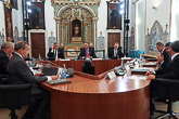 Arraiolos-ryhmän presidentit ensimmäisessä istunnossa. Copyright © Tasavallan presidentin kanslia 