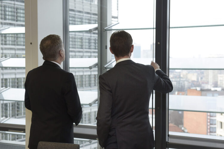  President Sauli Niinistö and Commission Vice-President Jyrki Katainen in Bryssels on 21 January. Photo: Lehtikuva 