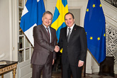 Presidentti Sauli Niinistö ja Ruotsin pääministeri Stefan Löfven tapasivat Tukohlmassa 22. huhtikuuta 2015. Kuva: Martina Huber/Regeringskansliet 