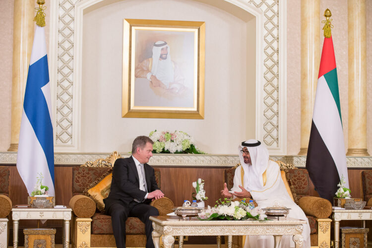  Bilateral and commercial relations between Finland and the United Arab Emirates, particularly Finnish health-sector expertise and the related activities at national level, were also discussed. Photo: Crown Prince Court 