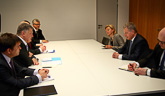  Presidentti Niinistö ja Ukrainan presidentti Petro Poroshenko kävivät kahdenväliset keskustelut Aachenissa 14.5.2015. Copyright © Tasavallan presidentin kanslia 