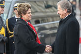Presidentti Niinistö vastaanotti Brasilian presidentin Dilma Rousseffin vierailulle 20. lokakuuta. Copyright © Tasavallan presidentin kanslia