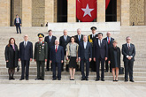  The delegation on the steps of the Atatürk Mausoleum. Copyright © Office of the President of the Republic of Finland 