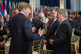 Nederländernas kung Willem-Alexander, Ukrainas president  Petro Porosjenko  och president Sauli Niinistö. UN Photo/Mark Garten