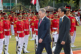 Indonesian presidentti Joko Widodo vastaanotti presidentti Sauli Niinistön valtiovierailulle Jakartassa 3. marraskuuta. Copyright © Tasavallan presidentin kanslia