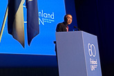  Secretary-General Ban and President Niinistö addressed the 60th anniversary festivities of Finland’s UN membership at Finlandia Hall. 