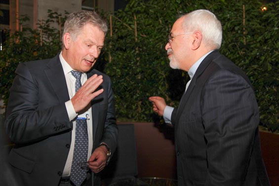 President Sauli Niinistö met with Minister of Foreign Affairs of Iran Mohammad Javar Zarif in Davos.