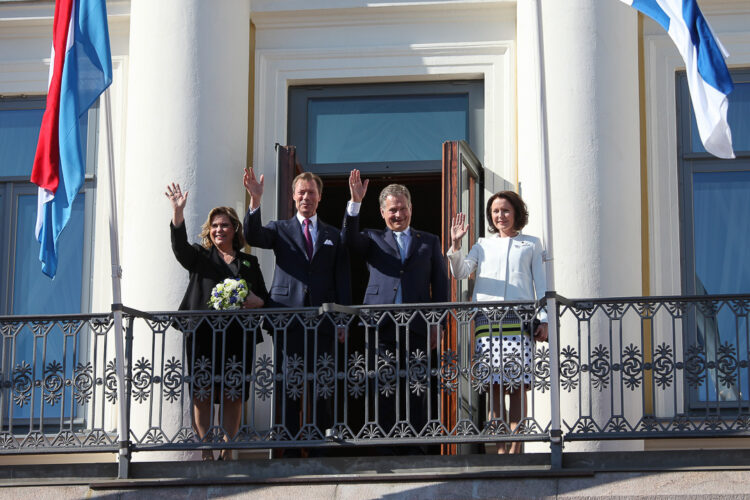 Storhertig Henri av Luxemburg och storhertiginnan Maria Teresa avlade ett statsbesök i Finland den 10–12 maj 2016. Foto: Matti Porre /Republikens presidents kansli 