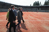  IPV Reds harjoittelee Ukonniemen stadionilla. Presidentti tutustui Ukonniemen matkailualueeseen ja urheilukeskittymään. Kuva: Katri Makkonen/Tasavallan presidentin kanslia 