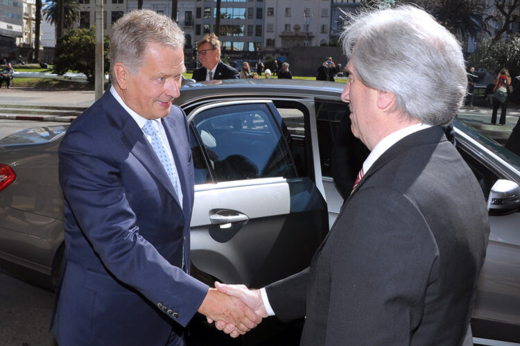 President Tabaré Vázquez of Uruguay received President Niinistö in Montevideo on 17 August 2016. Photo: Presidencia de la Republica - ROU