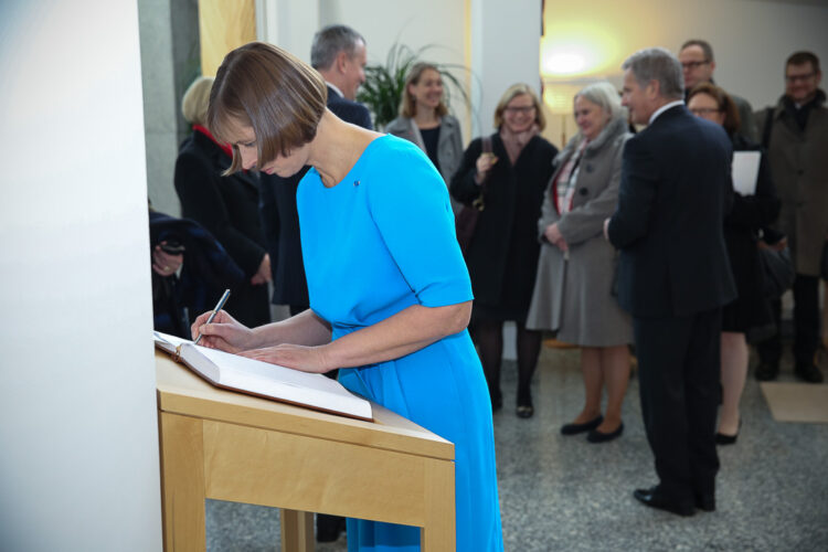 Viron presidentti Kersti Kaljulaid vieraili Suomessa torstaina 20. lokakuuta 2016. Kuva: Juhani Kandell/Tasavallan presidentin kanslia 