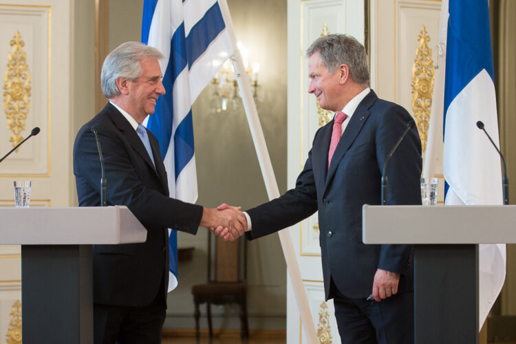  Besök av Uruguays president Tabaré Vázquez den 13–14 februari 2017. Foto: Juhani Kandell/Republikens presidents kansli