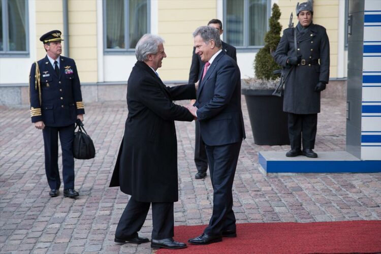  Visit of President of Uruguay Tabaré Vázquez on 13–14 February 2017. Photo: Matti Porre/Office of the President of the Republic of Finland 