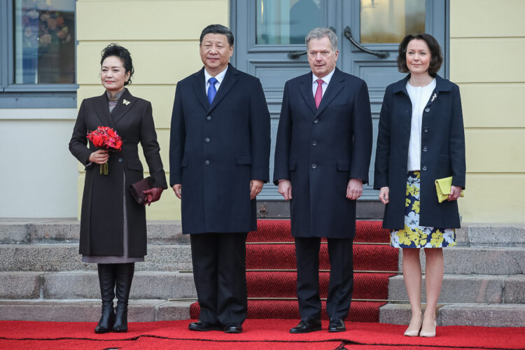  Kiinan ja Suomen kansallislaulut. Kuva: Juhani Kandell/Tasavallan presidentin kanslia 