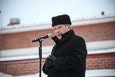  I sin hälsning gratulerade president Niinistö Tervola med anledning av kommunens 150-årsjubileum. 'I alla de mätningar som jag har fått syn på hör Finland till de tio bästa länderna i världen. Vi är världens stabilaste land. Vi toppar listan i fråga om kompetens, innovationer, lycka – ja, det mesta.' Foto: Matti Porre/ Republikens presidents kansli 